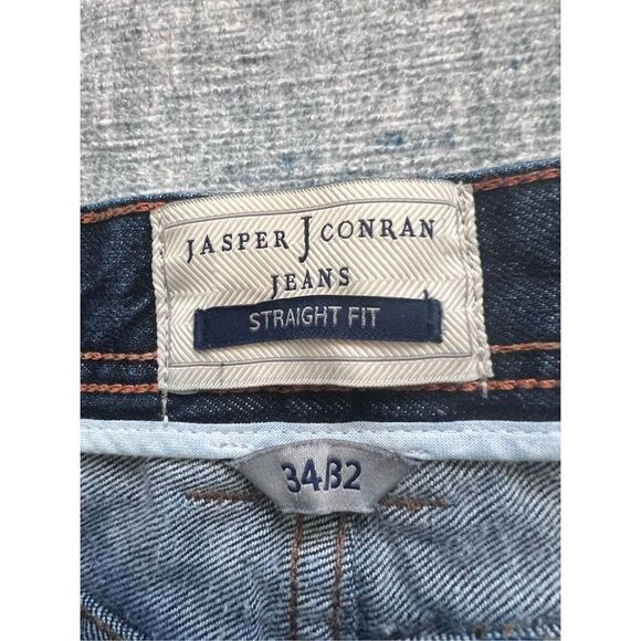 J by Jasper Conran Straight Fit Button Fly Jeans Men's 34 / 32 - Picture 4 of 7